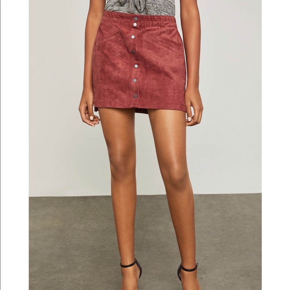 BCBG MaxAzria Faux Suede skirt Size Small